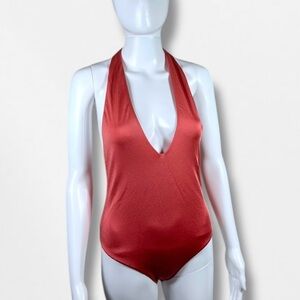 Billabong Satin Deep Plunge One Piece Swimsuit